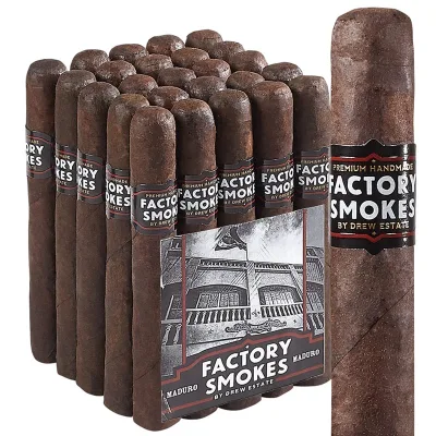 Drew Estate Factory Smokes Maduro (Robusto) (5.0"x54) Pack of 25