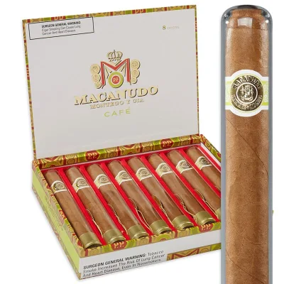 Macanudo Cafe Crystal Tubes (Robusto) (5.5"x50) Box of 8