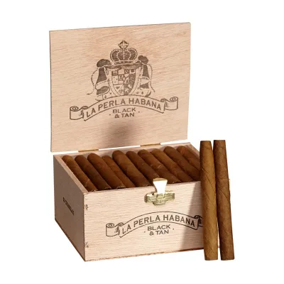 La Perla 'Black & Tan' Cigarillos (3.1"x23) Box of 50