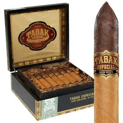Drew Estate Tabak Especial Cafe con Leche (Belicoso) (5.5"x54) Box of 21