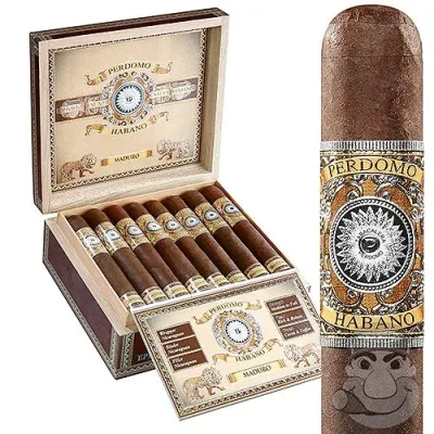 Perdomo Habano Bourbon Barrel Aged Maduro Robusto (5.0"x54) Pack of 5
