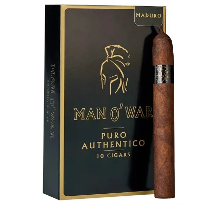 Man O' War Puro Authentico Maduro Belicoso (4.5"x50) Box of 10