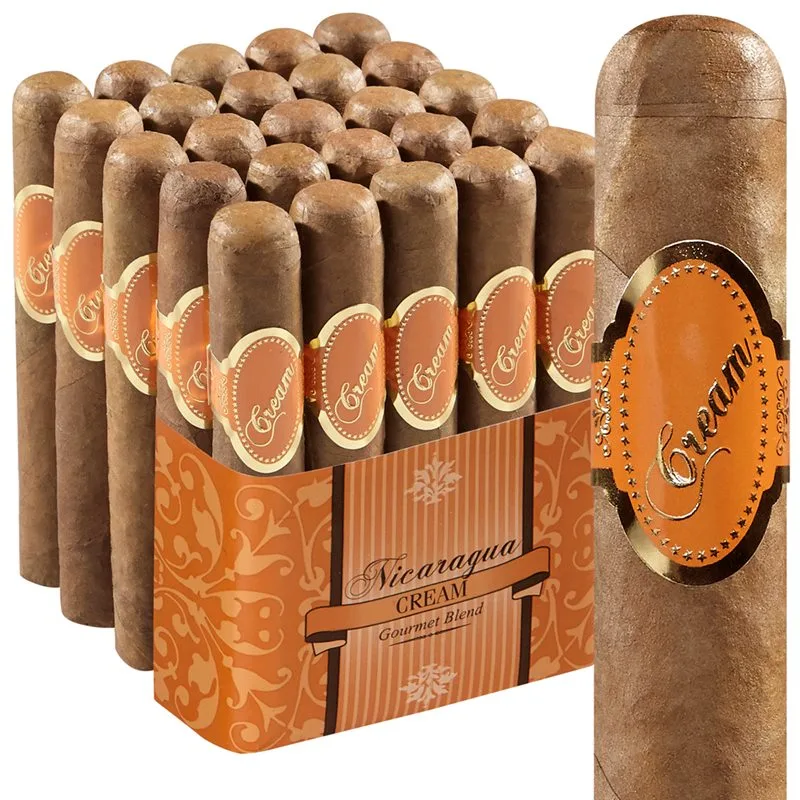 Nicaraguan Cream Robusto (5.0"x52) Pack of 25
