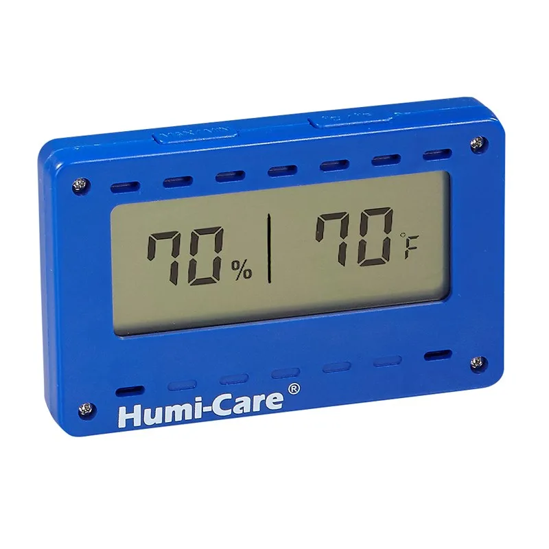 Humi-Care Rectangle Digital Hygrometer Blue