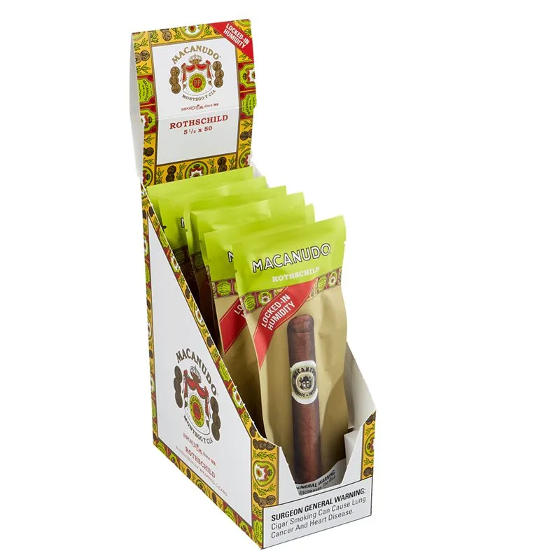 Macanudo Cafe Freshness Packs (Robusto) (5.5"x50) Pack of 6