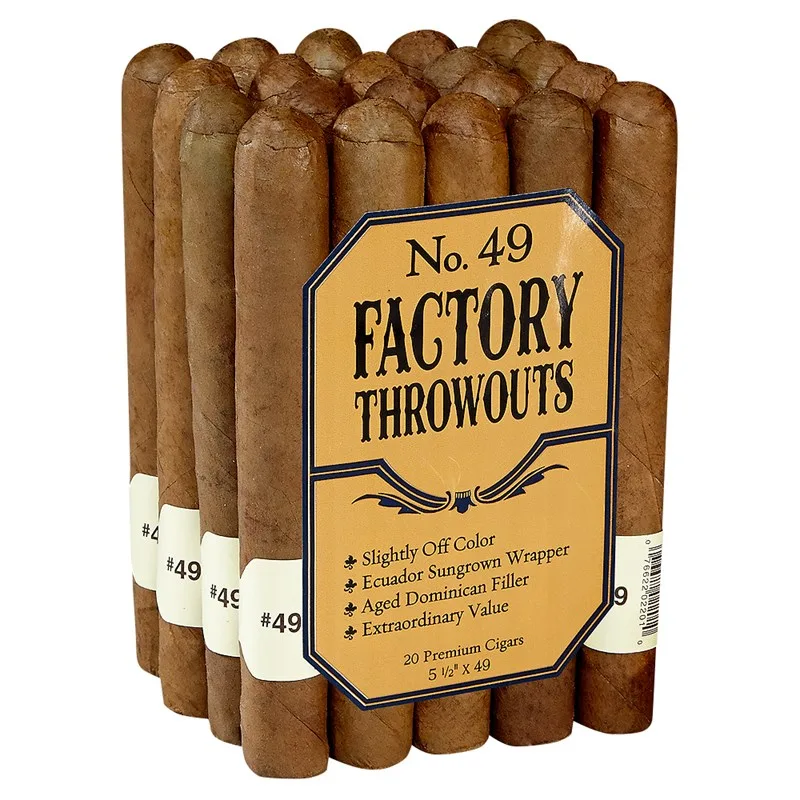 Factory Throw-Outs by J.C. Newman No. 49 Natural (Robusto) (5.5"x49) Pack of 20
