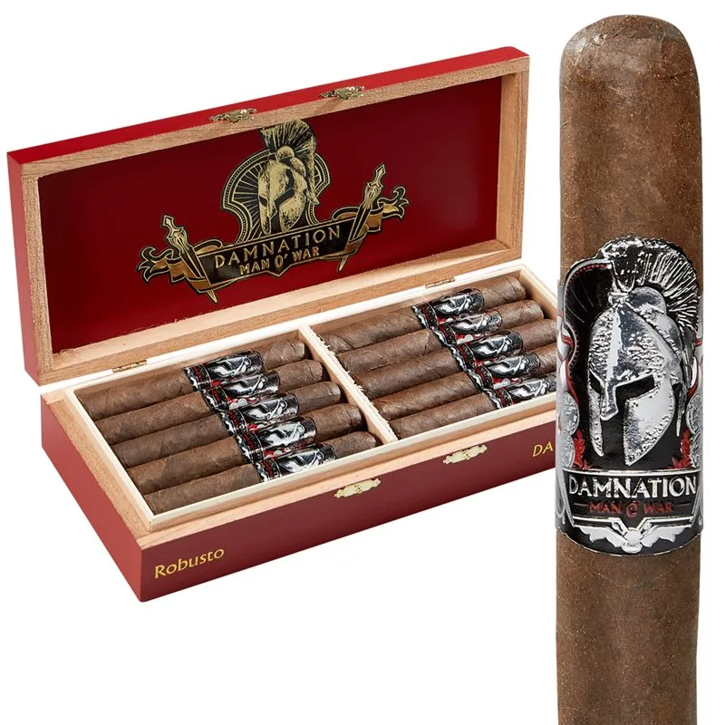 Man O' War Damnation Robusto (5.0"x50) Box of 20