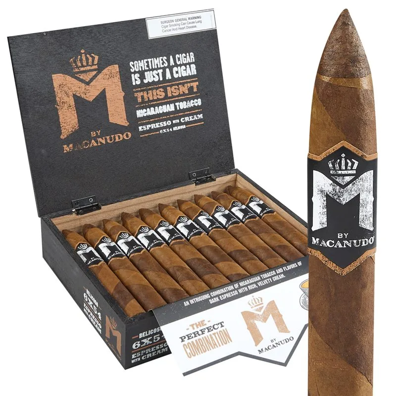 M by Macanudo Espresso Belicoso (6.0"x54) Box of 20